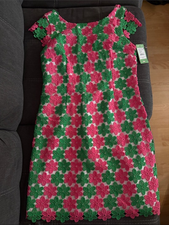 Lilly Pulitzer Dresses & Skirts - NWT Lilly Pulitzer Lace Dress in Pink & Green